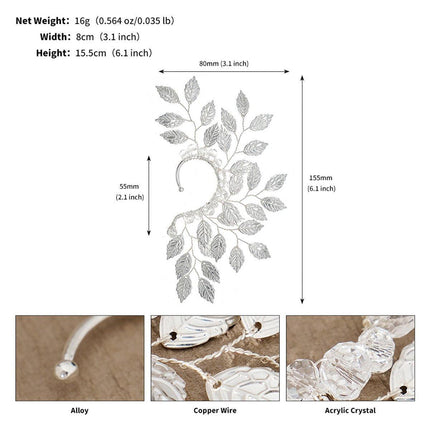 Retro Niche Design Ear Bone Clip Elf Leaf Ear Hanging Ornaments Jewellery