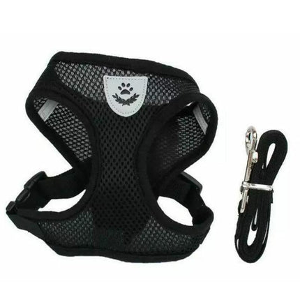 M Size Pet Dog Cat Puppy Soft Leash VEST Mesh Breathe Adjustable Harness Braces Clothes - Aimall