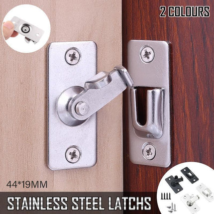 90 Degree Stainless Steel Latch Safety Right Angle Sliding Door Lock Door Hasp - Aimall