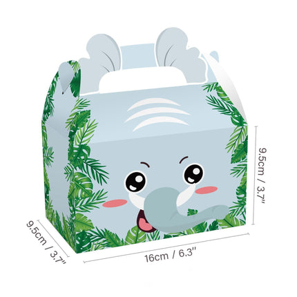 24X Jungle Safari Animal Gift Boxes Bag Favour Present Wrapping Candy Cookie Box