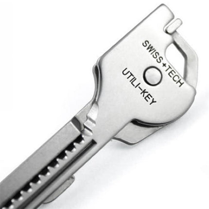 Utili-Key 6 in 1 Key Ring Chain MULTI-TOOL Pocket Knife Screwdriver Swiss Tech - Aimall