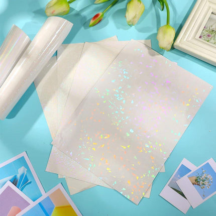 30pcs Anti-Scratch Self-Adhesive Waterproof Seven-Color Laser Film Stickers