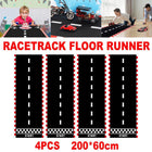 4pcs Black White Racing Runway Party Decor Fabric Race Track Background Material