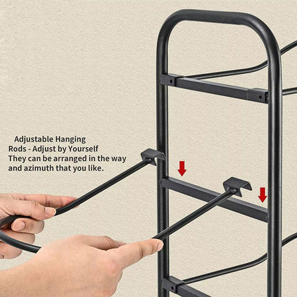 Multi-Layer Basketball Storage Rack Iron Frame Sports Equipment Organiser Shelf