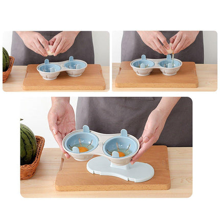 Microwave Egg Steamer Mold With Lid Kitchen Plastic Omelette Steaming Box Tool