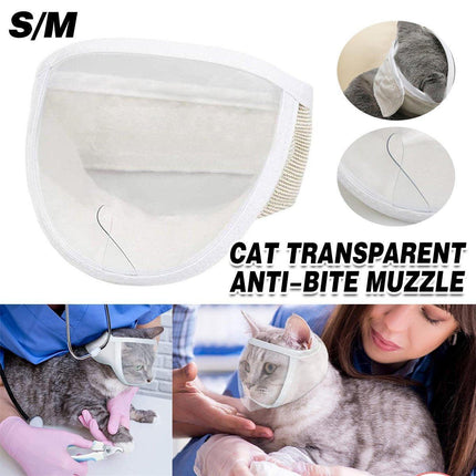 Breathable Kitten Headgear Clear Pet Mask Dog Anti Bite Scratch Protective Gear