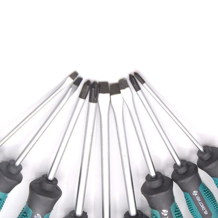 Screwdriver Set 9 Piece with storage bag CRV magnetic tips Phillips Flat blade - Aimall