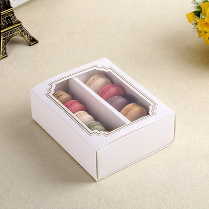 100PCS Clear Rectangular Boxes for Macarons, Cookies & Bomboniere Favors - Aimall