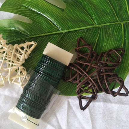 20Rolls Green Galvanized Binding Wire Soft Crafting Wire Christmas Decoration