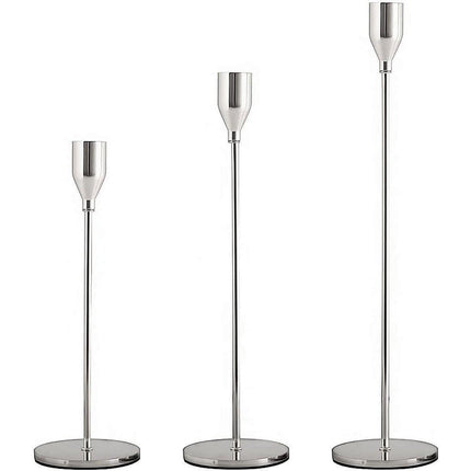 Set of 3 Decorative Candlestick Holder Candle Stand for Wedding / Dinner / Party