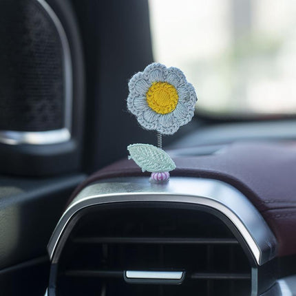 Fashion Car Dashboard Shaking Head Plant Flower Ornaments Automobile Decoration - Aimall