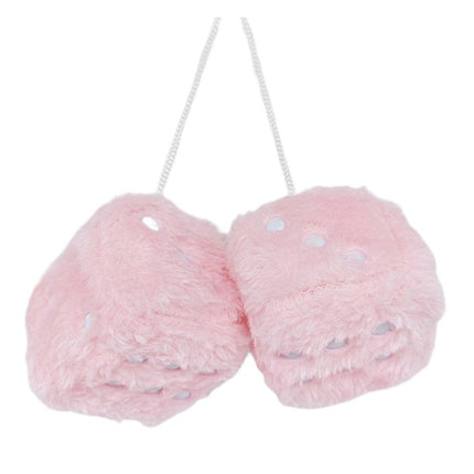 1pair Dice Plush Toy Cube Pendant Keychain Charm Cute Soft Accessory Gift