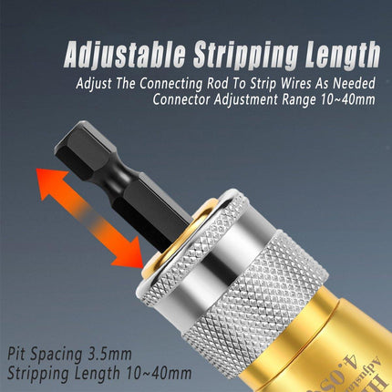 4PCS Rotary Electric Wire Stripper Cable Stripping Tool for Electrical Work