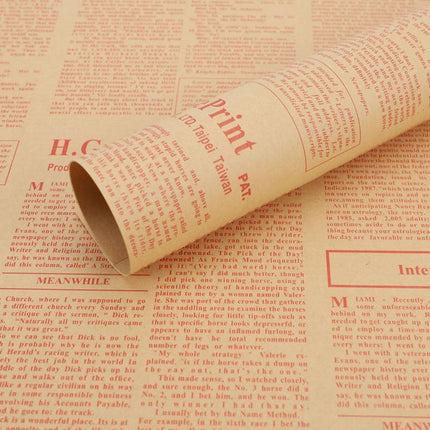 45X Gift Packaging Packing Material Kraft Tissue English Newspaper Bouquet Paper - Aimall