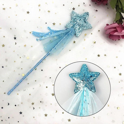 4pcs Sequin Fairy Wand Magic Pentagram Wand for Girls Party Favor Set