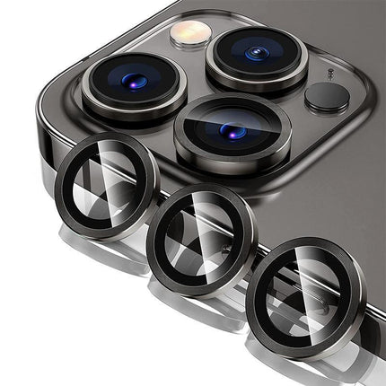 For iPhone 14pro/max Metal Camera Lens Glass Screen Protector - Aimall