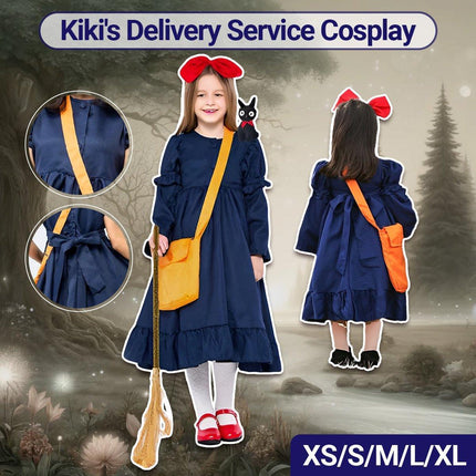 Parent-Child Anime Cosplay Costume Adult Secondary Cosplay Little Witch Witch Kiki Halloween Costume