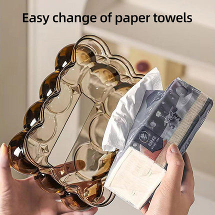 High-end Transparent Tissue Box Living Room Coffee Table Decorative Tissue Box