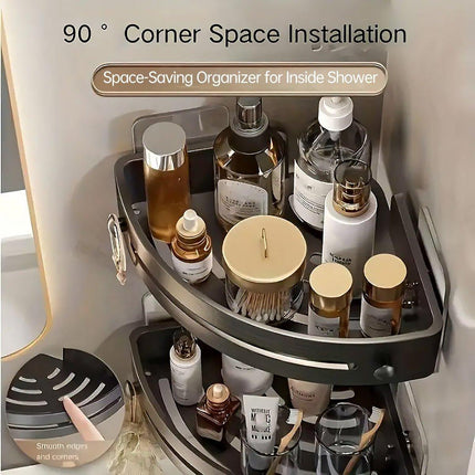 Bathroom Corner Shower Shelf Shampoo Soap Holder Rack Storage Organiser Caddy