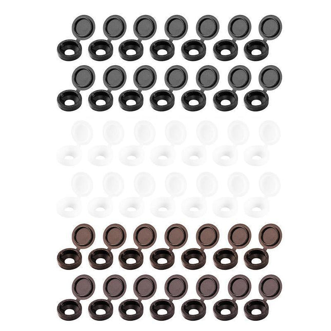 100/200X Plastic Screw Cover Caps Holes Cams Furniture Kitchen Button Nuts Bolts - Aimall