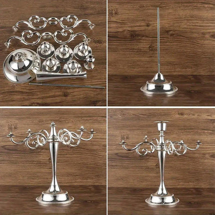 3/5 Arms Alloy Candle Holder Stand Candlesticks Candelabra Wedding Home Decor