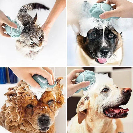 Silicone Bathing Brush Multifunctional Pet Hair Washing Brush Massage Scrubber