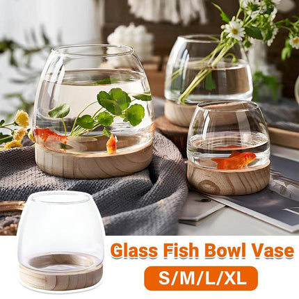 Japanese Style Small Glass Vases Fish Tank for Home Decor