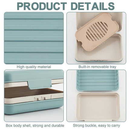 3PCS Soap Holder Travel Soap Container Portable Bar Soap Case Leakproof Soap Box