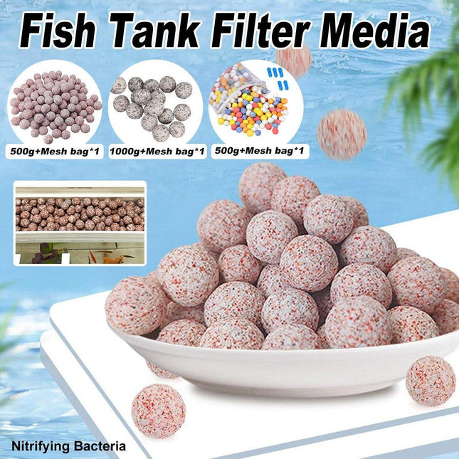 Quartz Ball Ceramic Bio Ball Filter Media Biological Ring for Aquarium Fish Tank