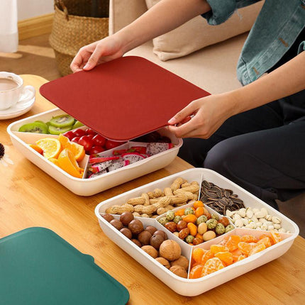 Plastic Fruit Plate Candy Box Dried Fruit Storage Box Snacks Nuts Tray Holder