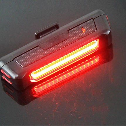 1x USB Rechargeable LED Bike Front Light headlight lamp Bar rear Tail Wide Beam