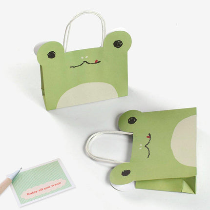 20PCS Cute Animal Shaped Gift Bags Kraft Paper Candy Bags Party Favour Tote Bags
