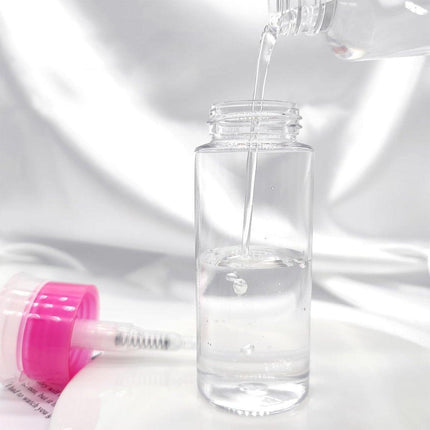 5PCS 100ml Nail Polish Remover Bottle Rose Red Transparent Press Pump Makeup