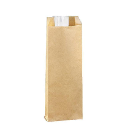 Takeaway Storage Baking Bread Bag Toast Food Packaging Bag Kraft Paper Bag Cowhide - Aimall