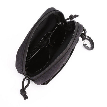 2pcs Nylon Hard Shell Glasses Case Protective Eyewear Storage Organizer Box