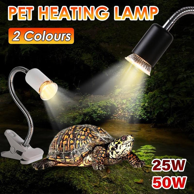 E27 Reptile Heating Light Turtle Lizard UVB + UVA Pet Heat Lamp Clip Holder - Aimall