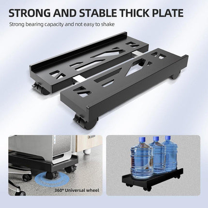Plastic Computer Case Bracket Retractable Mobile Host Shelf for Under Desk Use