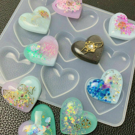 Heart Silicone Pendant Mold Necklace Jewelry Resin Mould Casting Craft DIY Tool - Aimall