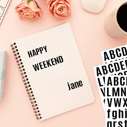 10pcs Letter Stickers Colorful DIY Scrapbooking Water Bottle Greeting Cards