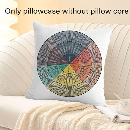 3PCS Emotion Wheel Decorative Pillowcase Sofa Cushion Cover for Bedroom Decor