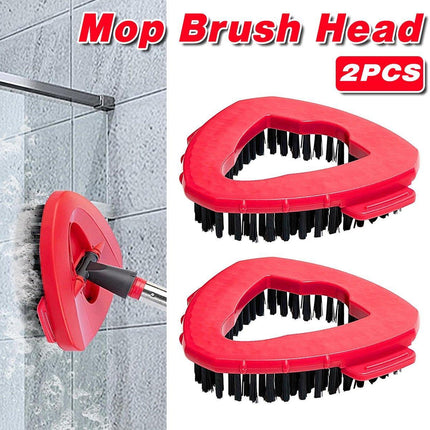 2PCS Triangle Rotating Mop Head Replacement Floor Brush Universal Cleaning Mop