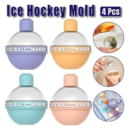 4Pcs Light Bulb Silicone Ice Ball Maker Mold for Whiskey Ice Mould Ice Cube Tray