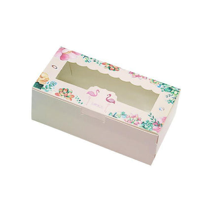 50PCS Set of 2 Premium Cake Packaging Boxes Clear Window Food Grade Cardboard