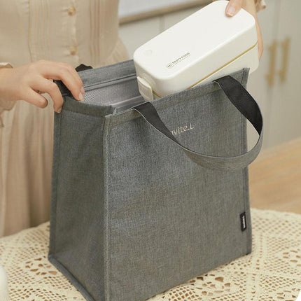 L Size Lunch Bag Thermal Insulated Box Bento Pouch Food Tote Work School Picnic - Aimall