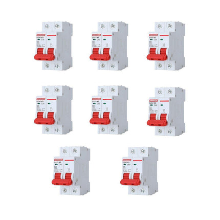 AC Circuit Breaker Solar 220-380V 2Pole Double MCB Mini 10-63 Amp