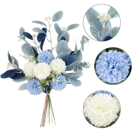 High-End Artificial Eucalyptus Leaves Ball Chrysanthemum Bouquet Home Decor