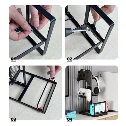 Headphones and Game Controller Holder Stand Desk Bracket for Accessories Display