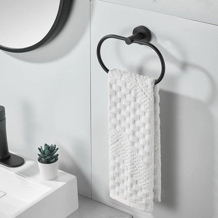 Stainless Steel Oval Hand Towel Ring Rack Rail Holder Wall Mounted Bathroom Tool