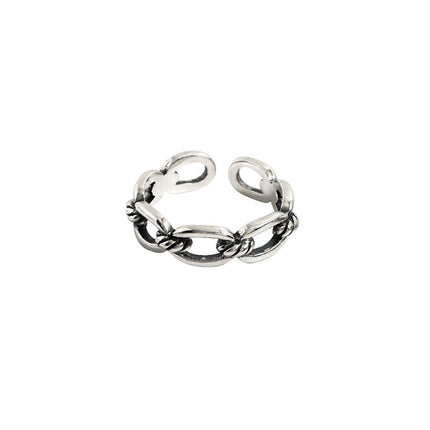 Silver Vintage Index Finger Ring Women Fashion Jewelry Adjustable Statement