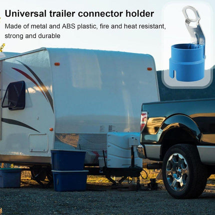 2pcs Blue Trailer Connector Retainer Heavy Duty Hitch Plug Holders for Trucks